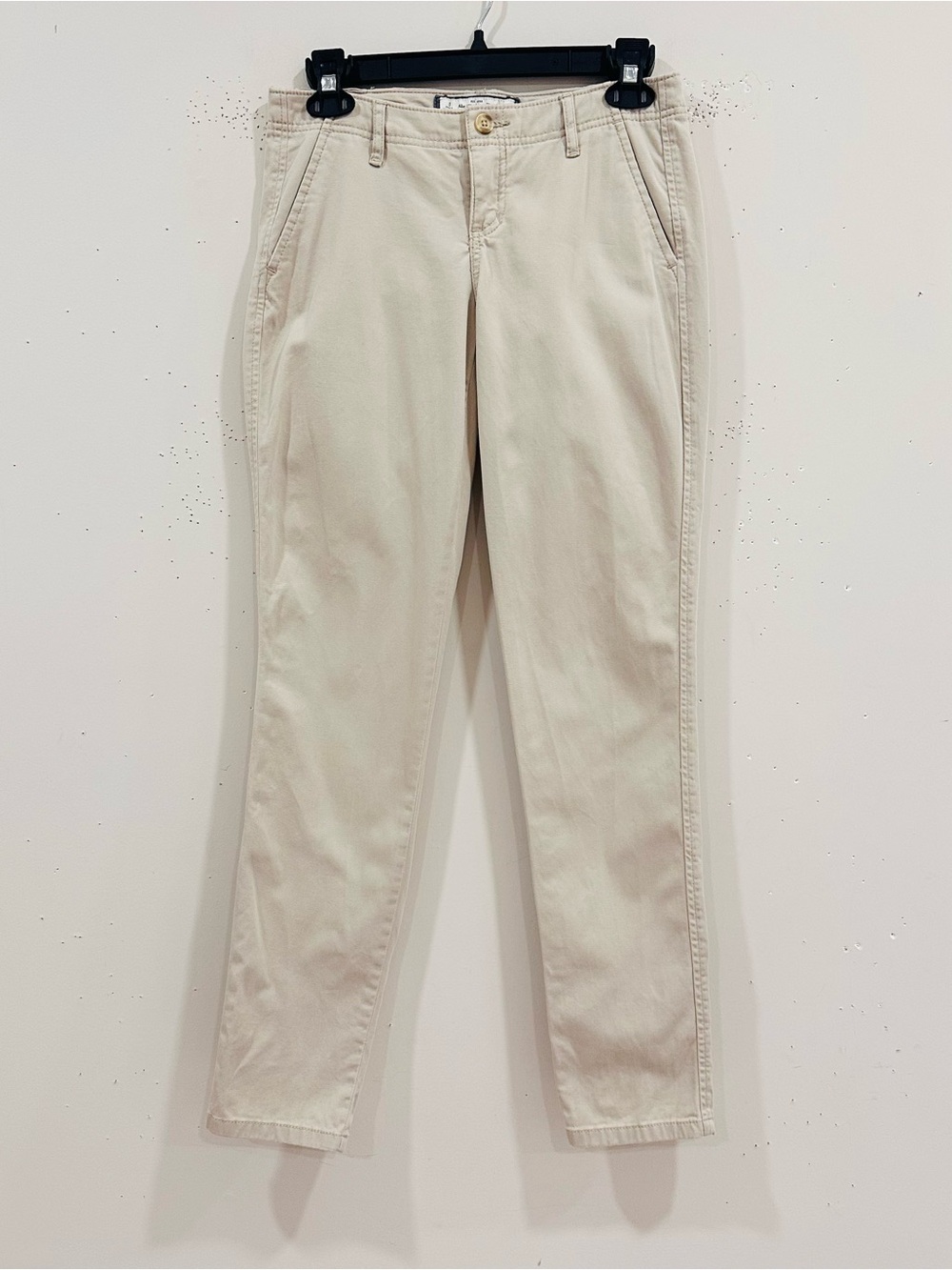 Abercrombie & Fitch Women's Chino Pants Size 0 W25 Beige Khaki Slim Tapered